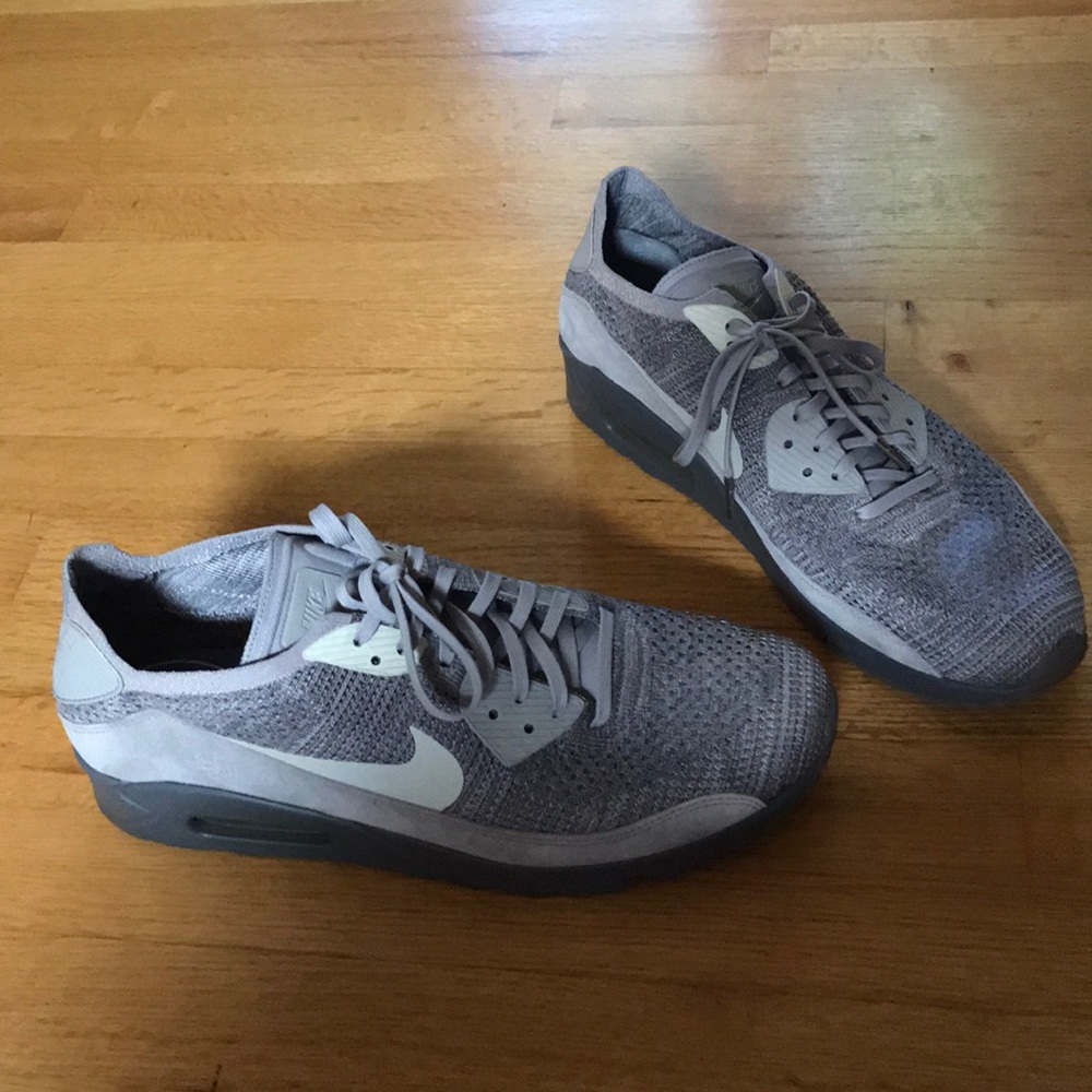Nike Air Max 90 Ultra 2.0 Flyknit Grey Size 12